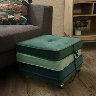 Marin Stackable Pouf authentic with Casters