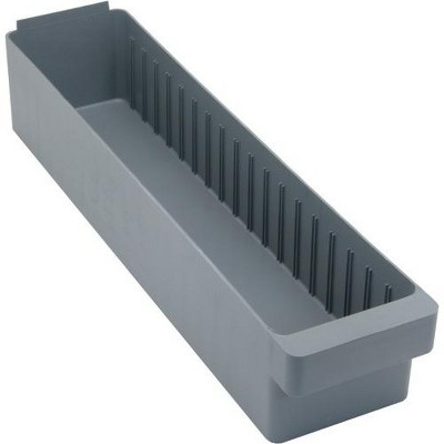 Quantum Storage Systems Super Tuff Euro Drawer, 24"L X 5-9/16"W X 4-5/8"H, High Impact Polysteryne, Gray, Made In USA