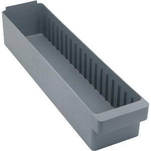 Quantum Storage Systems Super Tuff Euro Drawer, 24"L X 5-9/16"W X 4-5/8"H, High Impact Polysteryne, Gray, Made In USA - 1 of 2