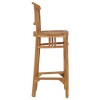 vidaXL Bar Stool Solid Teak Wood - 3 of 4
