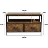 Sorbus TV Stand Dresser with 2 Drawers - Television Riser Chest with Storage - Bedroom, Living Room, Closet, & Dorm Furniture (Rustic Wood) - 3 of 4