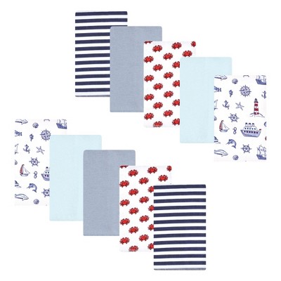 Luvable Friends Hudson Baby Flannel Burp Cloths 10pk Set