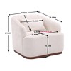 CAVINAS PU Leather Swivel Barrel Accent Chair with Mid-Height Backrest,Upholstered Swivel Living Room Chair,Reading Chairs for Living Room - 3 of 4
