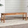 Slatted Chevron Acacia Wood Patio Bench - Saracina Home - 2 of 4