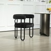 LOVMOR House Hold Contemporary Designed Chenille Fabric Upholstered Accent/Dining Chair/Kitchen Armchair for Living Room set of 2 - 2 of 4
