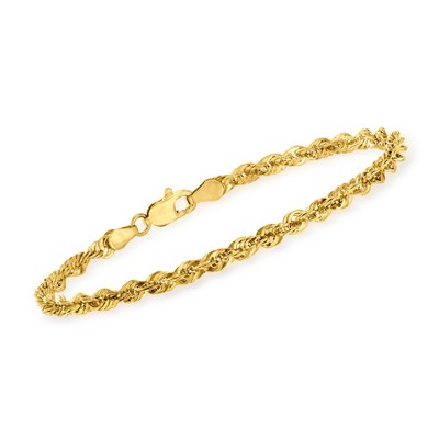 Ross-Simons 14kt Yellow Gold 3.2mm Rope-Chain Bracelet