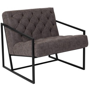Hercules Tufted Lounge Chair Gray - Riverstone Furniture