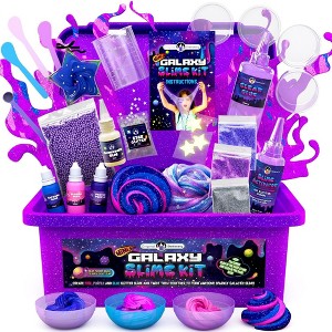 Original Stationery 22-Pieces Mini Galaxy Slime Kit, Includes Glitters and Glow in the Dark Powder, Christmas and Thanksgiving Gifts - 1 of 4