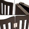 Trimate Wooden Free Standing Pet Gate for Small Dogs and Cats, Espresso - 2 of 4