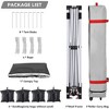 Foldable Canopy Wind Tunnel Tent,Portable Pop Up Patio Tent, Outdoor Tent 10 x 10 ft,Waterproof Windproof UV Proof, Stall Tent with Hand Bag, Black - 2 of 4