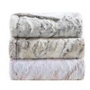 Sapphtopaz 1PC Luxuriously Oversized Faux Fur Throw Blanket, Reversible Blanket, 70x60", Machine Washable and Steam Iron for Living Room or Bedroom - 4 of 4