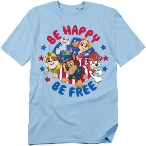 Men's Paw Patrol Be Happy, Be Free 4th Of July T-Shirt - 1 of 4