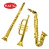 Beistle Gold Plastic Musical Instruments, 16"-21", (3/Pkg) Gold - 4 of 4