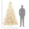 FURNIinspire Artificial Trees Christmas Decorations Christmas Tree With Branches For Living Room, Home, Holiday Party, White, 53.3"*53.3"*88.5" - 3 of 4
