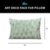 HGTV Art Deco Brushed Faux Fur Pillow Snowbound 14 x 20 inches - 4 of 4