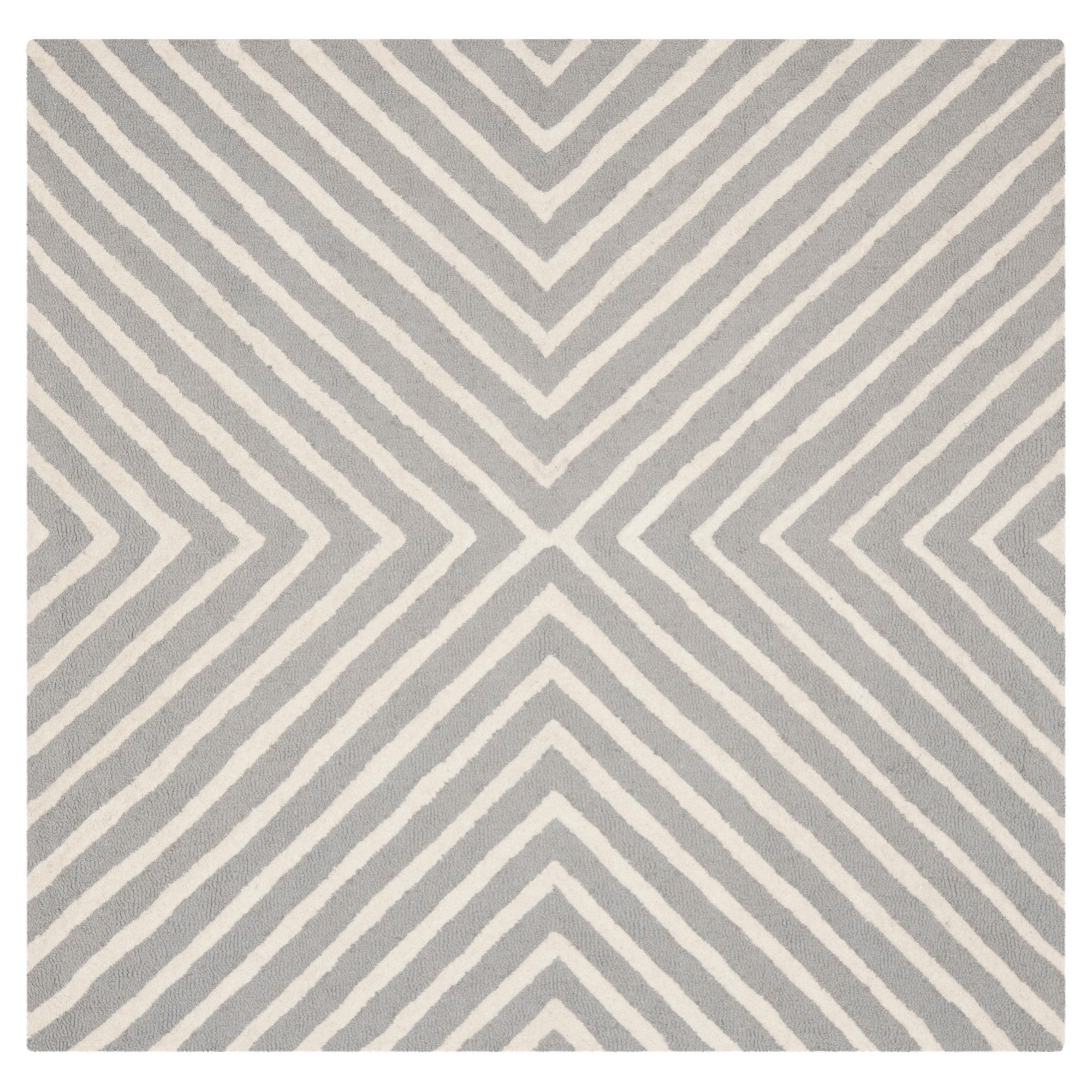 Harper Textured Area Rug - Silver/Ivory (6'x6'Square) - Safavieh