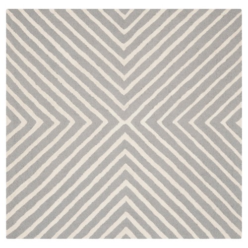Harper Textured Area Rug - Silver/Ivory (6'x6'Square) - Safavieh