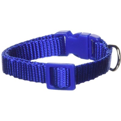 Casual Canine ⅜" Wide Nylon Dog Collar, Fits Necks 6" to 10", Nautical Blue