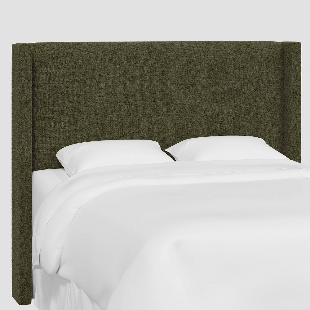 Photos - Mattress Queen Austin Wingback Headboard in Tweed Milsap Army - Threshold™