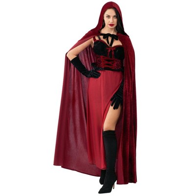 SYNCFUN Women Dark Red Riding Hood Halloween Costume Women Little Devil Costume for Halloween Costume Party