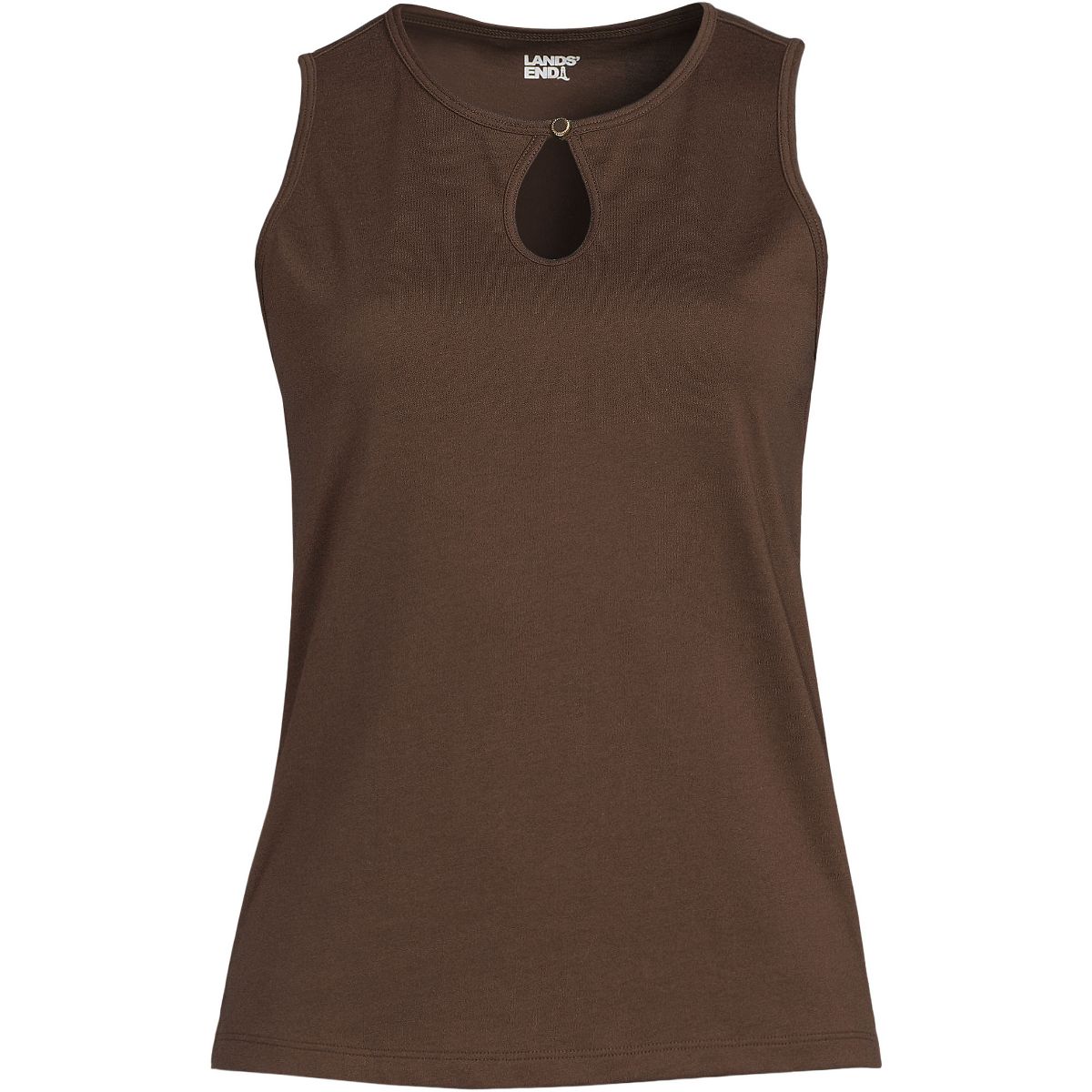 Lands' End Women's Supima Keyhole Tank - thumbnail 6