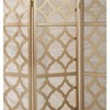 Gulches Quarterfoil infused Diamond Design 4-Panel Room Divider, Gold - 4 of 4
