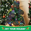 Joyfy 72 Pcs Christmas Ornaments Set, Snowman, Christmas Tree & Reindeer DIY Scratch Paper Art Craft Kit for Kids, Rainbow Hanging Decor - 3 of 4