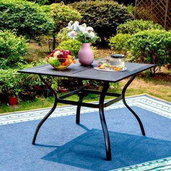 37"x37" Square Dining Table - Black - Captiva Designs