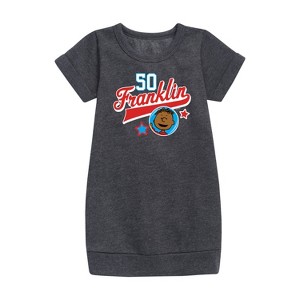 - Peanuts - Franklin Athletic 50 Graphic Short Sleeve Fleece Dress - 1 of 4