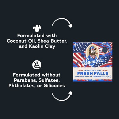 DR. SQUATCH Men's All Natural Bar Soap - Fresh Falls Americana Reskin - 5oz