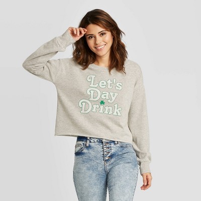 st patricks day cropped sweatshirt