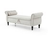CAVINAS Rectangular Polyester Storage Ottoman Bench with Versatile Design,Upholstered Storage Ottoman,Storage Benches for Living Room,Bedroom - 2 of 4