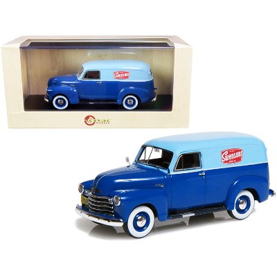 1952 Chevrolet 3100 Panel Delivery Truck "Swensons Drive-In" Dark Blue & Light Blue Ltd Ed 250pcs 1/43 Model Car by Esval Models