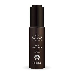 Ola Botanicals Organic Serum, 1 Fl. Oz. (30 mL), Smooth and Restore, Argan Oil and Vitamin E, Certified USDA Organic, Cruelty Free, Dr. Mercola - 1 of 4