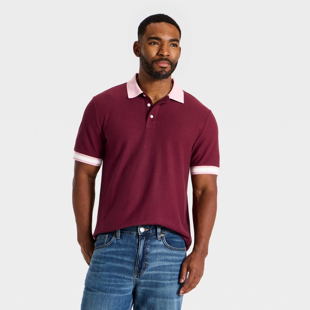Men's Short Sleeve Re-Styled Polo - Goodfellow & Co™ Burgundy XXL