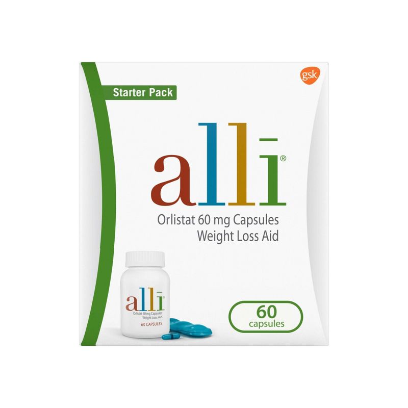 ALLI Orlistat 60mg Weight Loss Aid Starter Kit Capsules - 60ct, 1 of 11