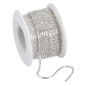 Unique Bargains Bags Clothing Decoration Crystal Rhinestone Sew on Close Claw Chain Trim - 1 of 4