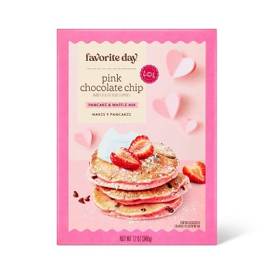 Valentine's Pink Chocolate Chip Pancake Mix - 12oz - Favorite Day™