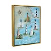 Stupell Industries North Carolina Lighthouses Map Black Floater Framed Canvas Wall Art - 3 of 4