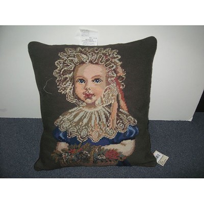 C&F Home 16" x 18" Girl Lace Needlepoint Pillow