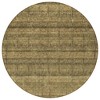 Brown Beige And Chocolate Striped Washable Indoor Outdoor Area Rug - 4 of 4