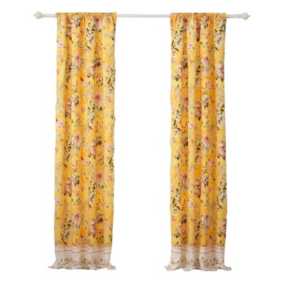 Barefoot Bungalow Finley Window Panel Pair - Yellow 42x84 (2), 3x24 (2)
