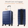 FURNIinspire Luggage Expandable Hardside Suitcase Carry On Luggage Checked Luggage, 20 Inch Rolling Luggage With TSA Lock, Blue, 9"*13"*21.5" - 3 of 4