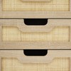 Garvee Nightstand, Rattan End Table, Nightstands with 3 Natural Rattan Drawers, Side Table with Storage Drawers for Bedroom, Living Room, Natural - 3 of 4