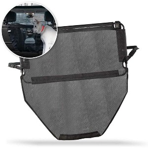 Zone Tech Car Dog Mesh Pet Barrier - Premium Quality Super Safe Universal Large Padded Steel with Full Mesh Cover Fit for Cars, Trucks and SUV’s - 1 of 4