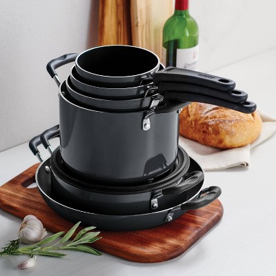 Tramontina 11-Piece Gray Aluminum Nonstick Nesting Cookware Set