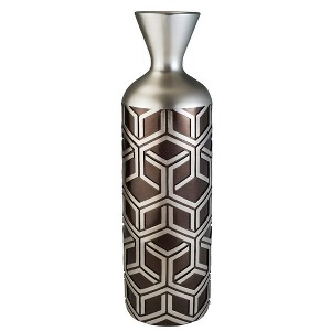 NicBex Cylindrical Polyresin Vase Home with Weave Rose Gold Design for Centerpieces for Dining Room, Living Room, Office - 1 of 4
