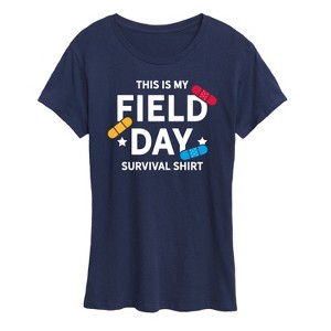 Women's - Instant Message - Field Day Survival Shirt Short Sleeve Graphic T-Shirt - 1 of 4