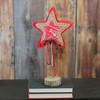 Northlight Star with Jingle Bells Christmas Decoration - 15" - Red and Brown - 2 of 3