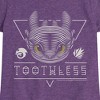 Girls' - How to Train Your Dragon - Toothless Line Art Fitted Short Sleeve Graphic T-Shirt - 2 of 4